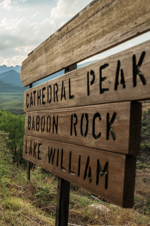 Cathedral peak direction sign